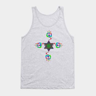 Star of David with Trishul Om Tank Top